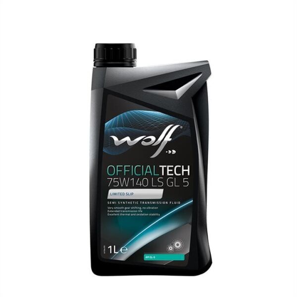 

Масло трансмиссионное WOLF OFFICIALTECH 75W-140 LS GL-5, 1л