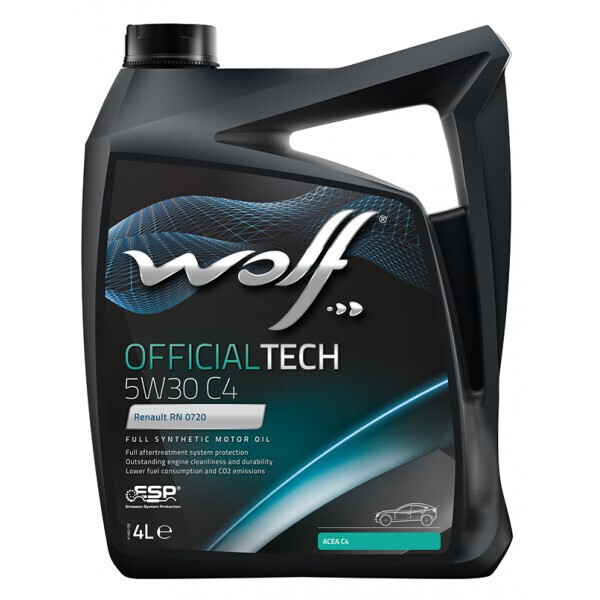 

Моторное масло WOLF OFFICIALTECH 5W-30 C4, 4л