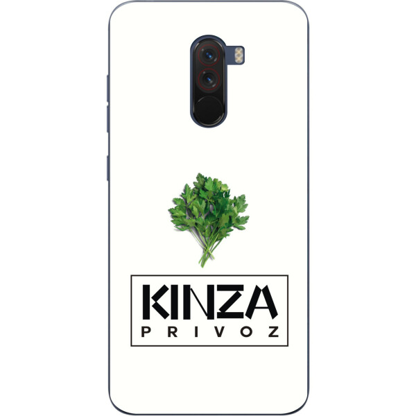 

Антибрендовый силиконовый чехол Amstel для Xiaomi Poco F1 с картинкой Kinza Privoz