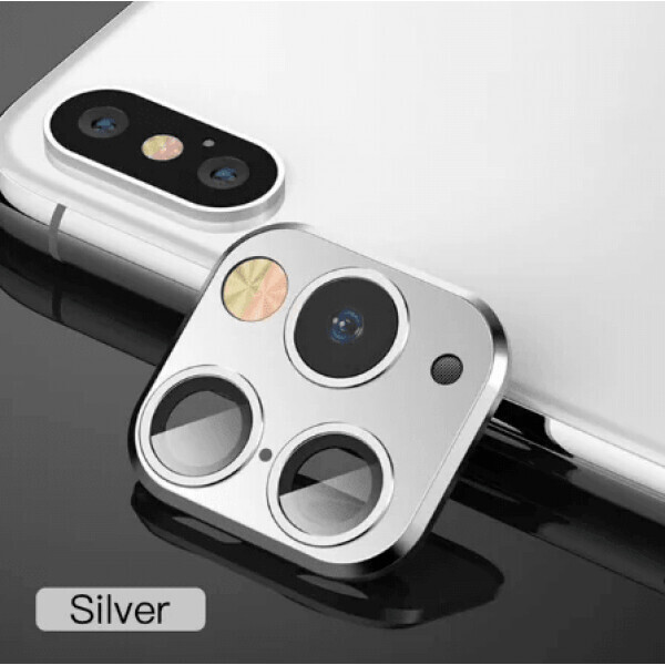 

Накладка на камеру iPhone X, XS max в стиле iPhone 11 pro Silver (450132-2)