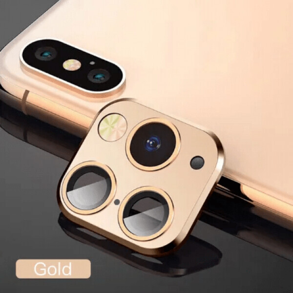 

Накладка на камеру iPhone X, XS max в стиле iPhone 11 pro Gold (450132-3)