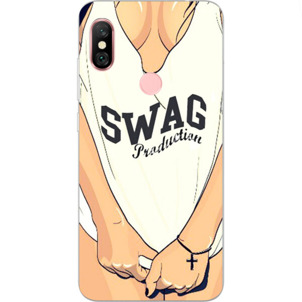 

Силиконовый чехол Amstel для Xiaomi Redmi Note 6 Pro с картинкой SWAG