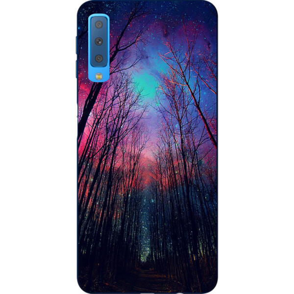 

Силиконовый чехол Amstel для Samsung A750F Galaxy A7 2018 с картинкой Лес космическое небо
