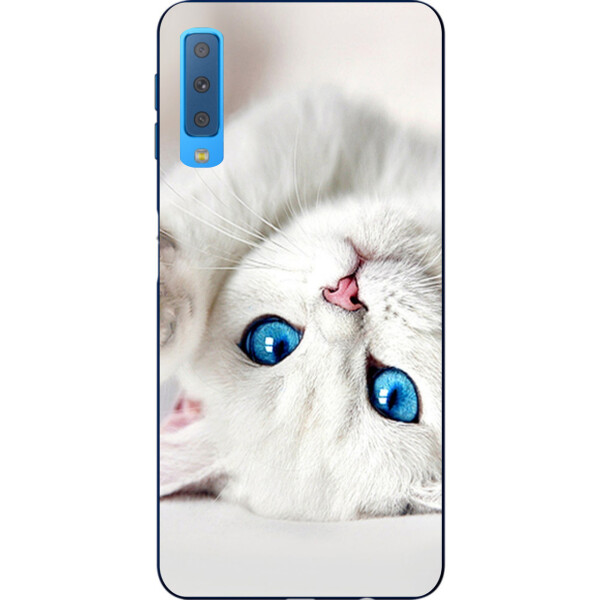 

Чехол силиконовый Amstel для Samsung A750F Galaxy A7 2018 с картинкой Котик