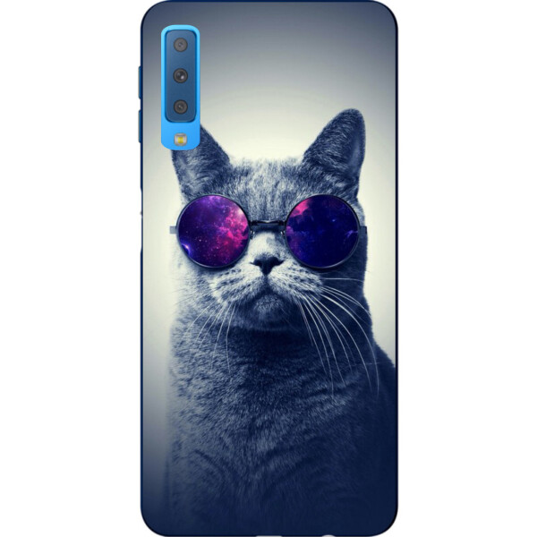 

Чехол силиконовый Amstel для Samsung A750F Galaxy A7 2018 с картинкой Кот в очках