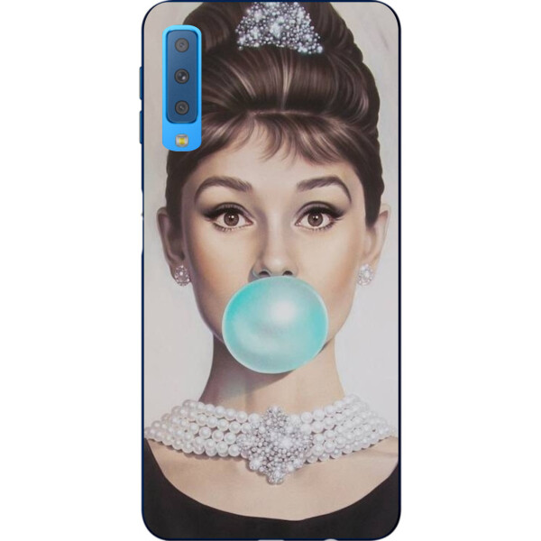 

Чехол силиконовый Amstel для Samsung A750F Galaxy A7 2018 с картинкой Одри Хепберн с жвачкой