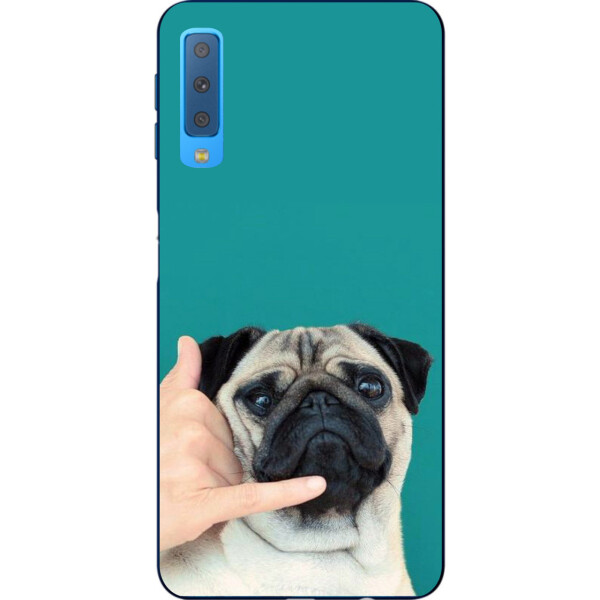 

Оригинальный чехол накладка Amstel для Samsung A750F Galaxy A7 2018 с картинкой Мопс на телефоне