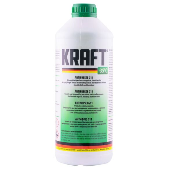 

Готовый антифриз KRAFT G11 зеленый 1.5 л