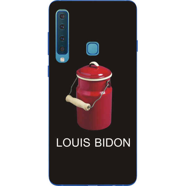 

Антибрендовый силиконовый чехол Amstel для Samsung Galaxy A9 2018 с картинкой Louis Bidon на черном фоне