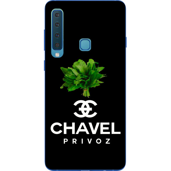 

Антибрендовый силиконовый чехол Amstel для Samsung Galaxy A9 2018 с картинкой Chavel Privoz на черном фоне