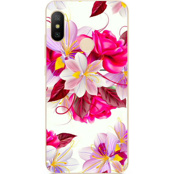 

Бампер силиконовый чехол Amstel для Xiaomi Mi A2 Lite с картинкой Яркие цветы
