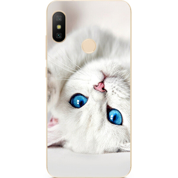 

Оригинальный чехол накладка Amstel для Xiaomi Mi A2 Lite с картинкой Белый котик