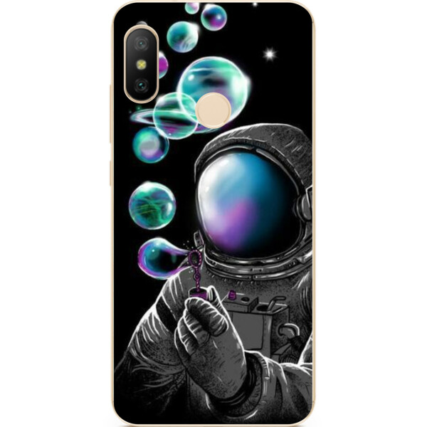 

Оригинальный чехол накладка Amstel для Xiaomi Mi A2 Lite с картинкой Космонавт и планеты