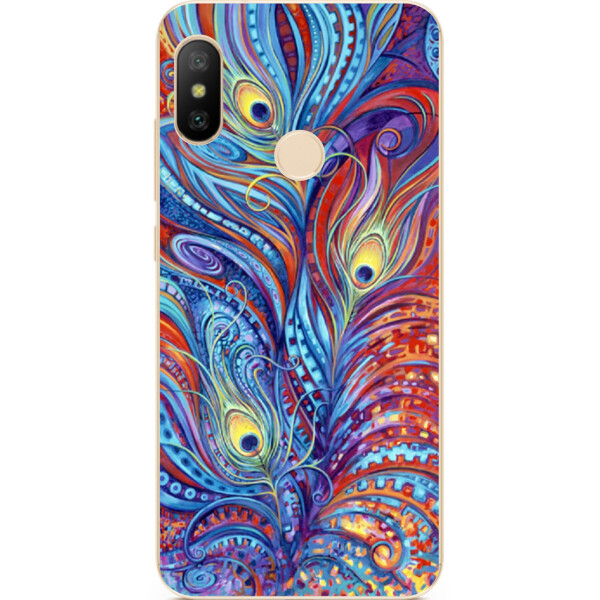 

Чехол бампер Amstel для Xiaomi Mi A2 Lite с принтом Перья