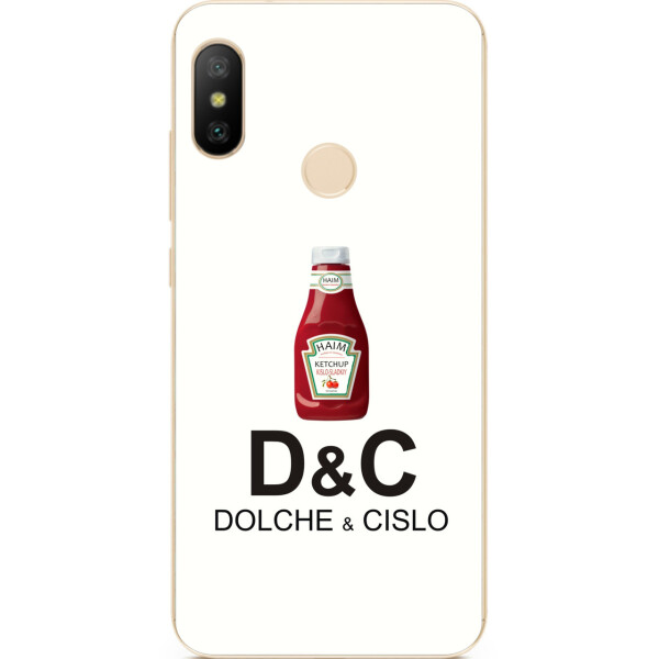 

Антибрендовый силиконовый чехол Amstel для Xiaomi Mi A2 Lite с картинкой Dolche и Cislo