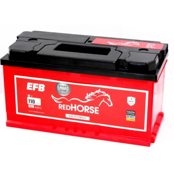 

Аккумулятор автомобильный RED HORSE EFB 110 (R +)