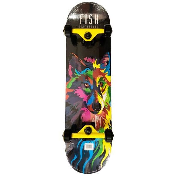 

Скейтборд деревянный канадский клен для трюков Fish Skateboards Color Wolf 79см (sk85)