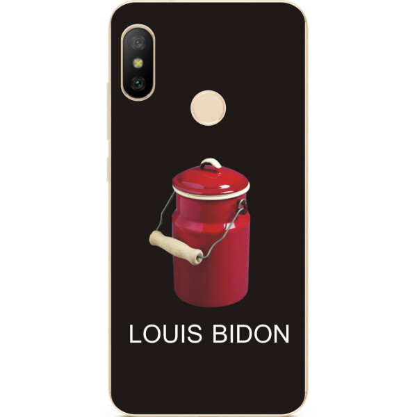 

Антибрендовый силиконовый чехол Amstel для Xiaomi Mi A2 Lite с картинкой Louis Bidon на черном фоне
