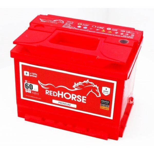 

Аккумулятор автомобильный RED HORSE PREMIUM 60 (R +)