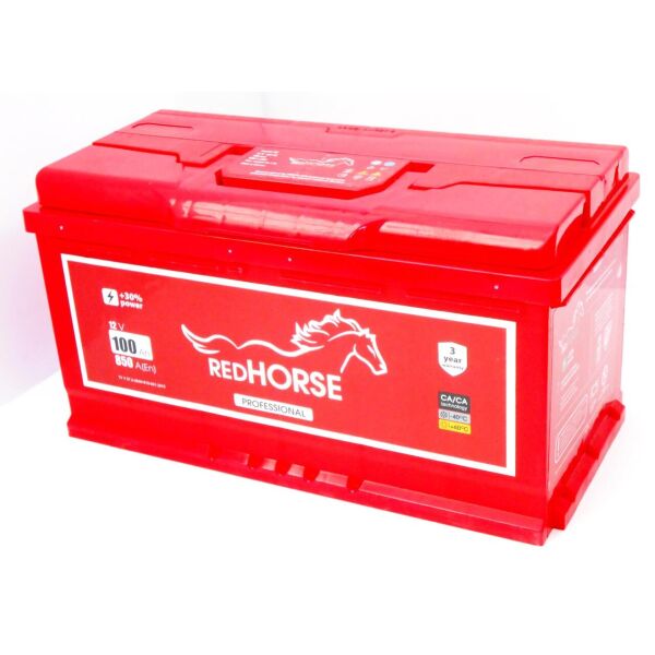 

Аккумулятор автомобильный RED HORSE 100-0 (R +) (850А)