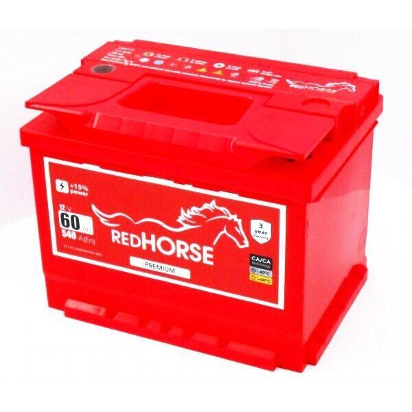 

Аккумулятор автомобильный RED HORSE PREMIUM 60 (L +)