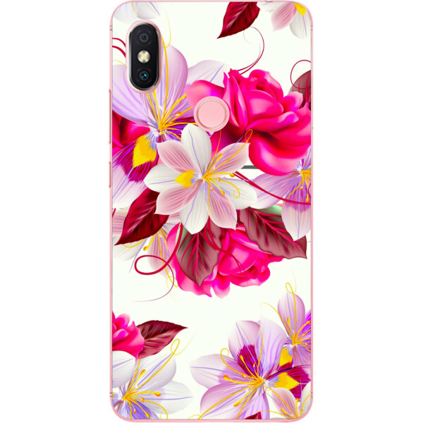 

Бампер силиконовый чехол Amstel для Xiaomi Redmi S2 с картинкой Яркие цветы