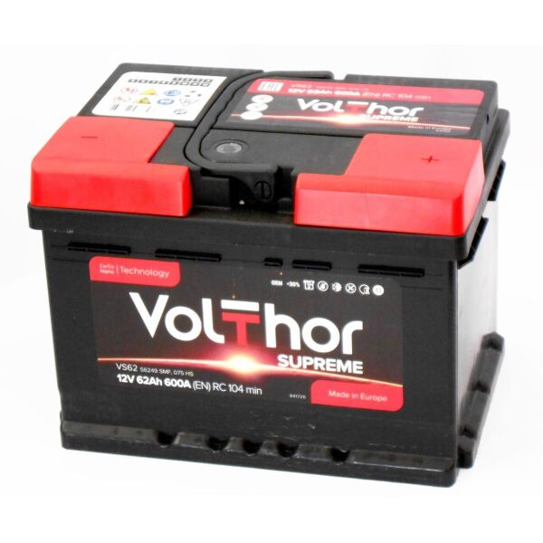

Аккумулятор автомобильный VOLTHOR Supreme 62-0 (R +) (600A)