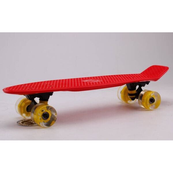 

Скейтборд Fish Skateboards penny 22 Красный 57 см Светятся колеса пенни борд (FL15)