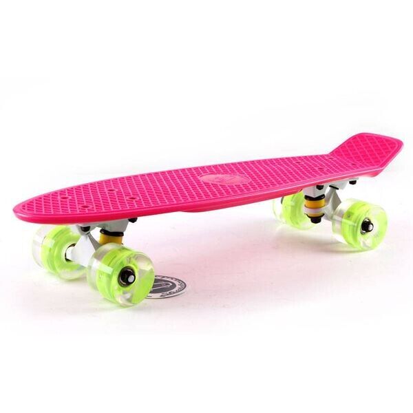 

Скейтборд Пенни Борд Fish Skateboard penny Светятся колеса Розовый 57 см (FL8)