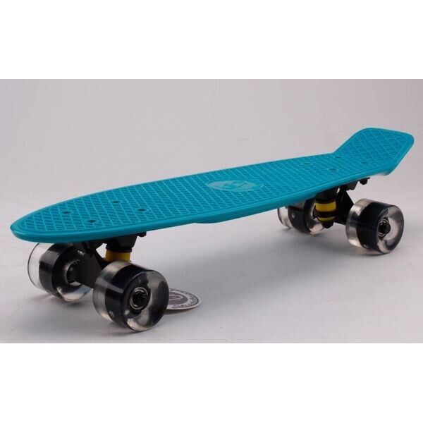 Акція на Скейтборд Пенни Борд Fish Skateboard penny Светятся колеса Бирюзовый 57 см (FL11) від Allo UA