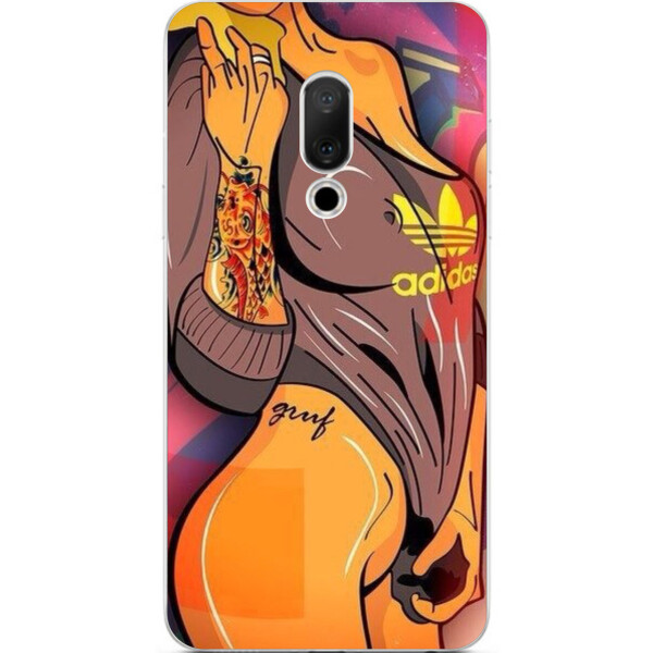 

Силиконовый чехол бампер Amstel для Meizu 15 с картинкой Девушка в майке adidas