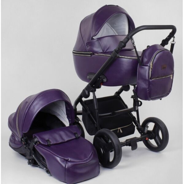 

Детская коляска 2 в 1 Victoria Gold Roxy фиолетовая эко-кожа