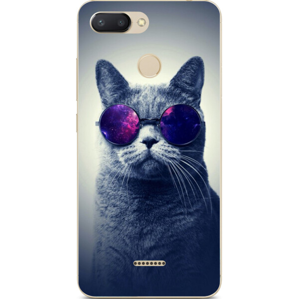 

Чехол силиконовый Amstel для Xiaomi Redmi 6 с картинкой Кот в очках