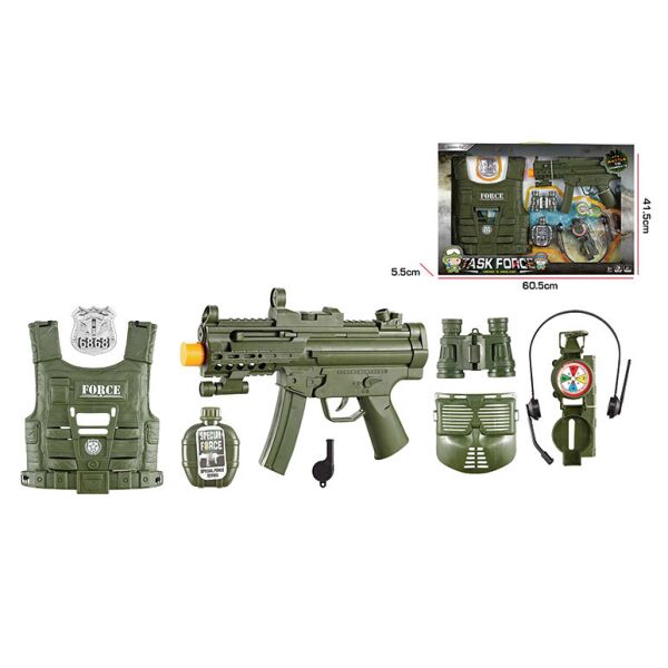 

Детский военный игровой набор оружия с маской F8528-6A