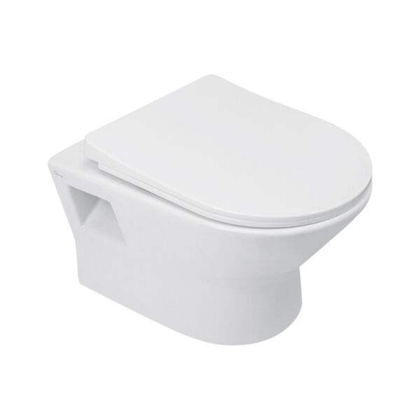 

Унитаз подвесной Qtap Lark безободковый с сидением Slim Soft-close QT0331159W белый (76529)