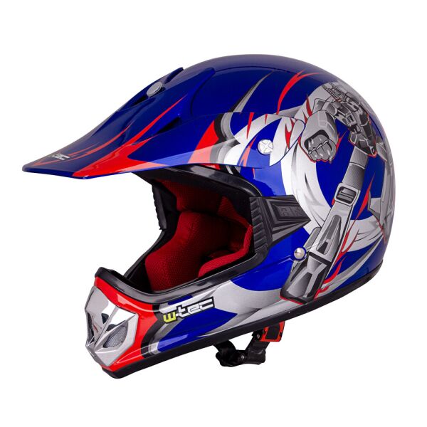 

Молодежный мотоциклетный шлем W-TEC V310 enduro - размер S (49/50)/синий