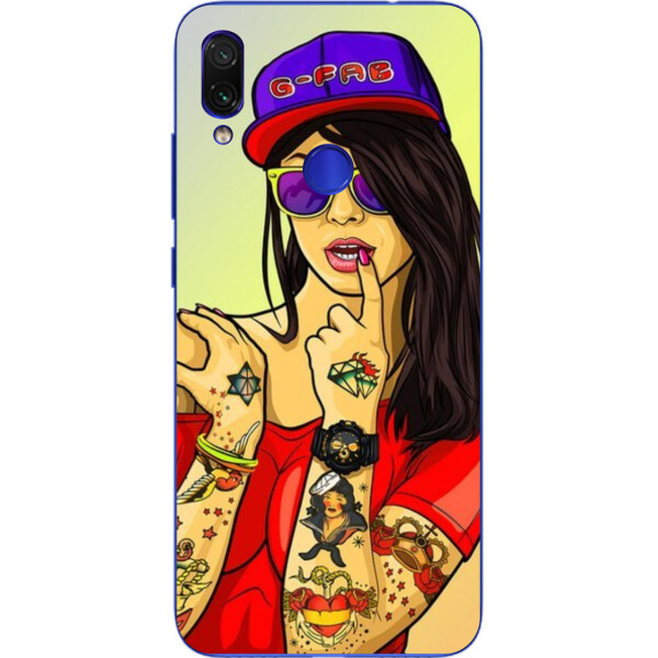 

Чехол бампер Amstel для Xiaomi Redmi Note 7 с принтом Cool girl