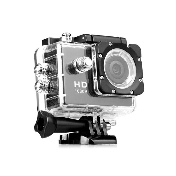 Акция на Водонепроницаемая Full HD экшн-камера Action Camera D600 | Видеокамера с боксом и креплениями от Allo UA