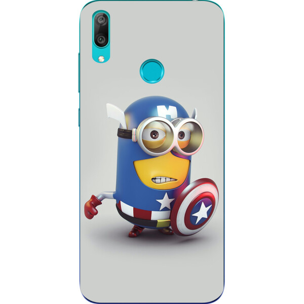

Силиконовый чехол бампер Amstel для Huawei Y7 2019 с картинкой Миньон капитан Америка