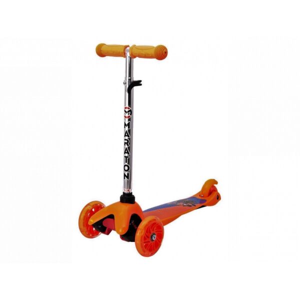 

Детский трехколесный самокат Maraton Mini со съемным рулем и светящимися колесами, Оранжевый