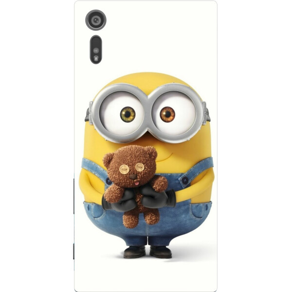 

Силиконовый чехол бампер Amstel для Sony Xperia XZ f8332 с картинкой Миньон с мишкой