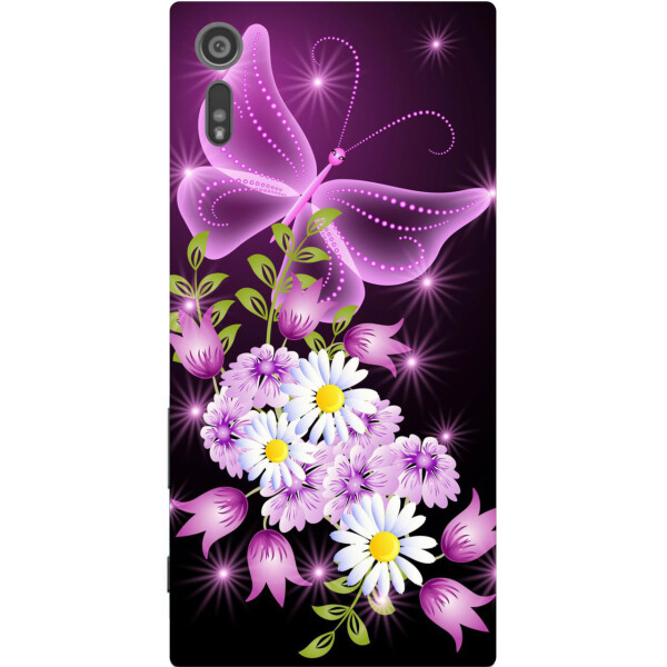 

Чехол силиконовый Amstel для Sony Xperia XZ f8332 с картинкой Бабочка сиреневая