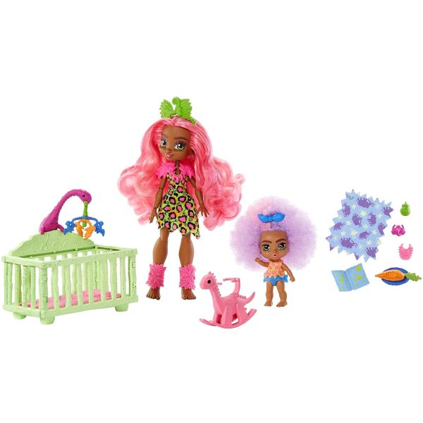 

Игровой набор Детская комната c куклой Фернесса Пещерный клуб Cave Club Wild About Babysitting Playset with Fernessa & Furrah Dolls GNL92