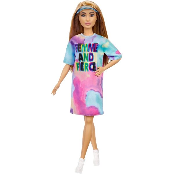 

Кукла Барби Модница Barbie Fashionistas Doll with Light Brown Hair Wearing Tie-Dye T-Shirt Dress 159 GRB51