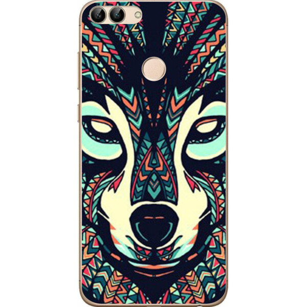 

Оригинальный чехол накладка Amstel для Huawei P Smart с картинкой Морда волка зентангл