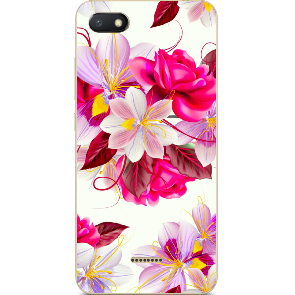 

Бампер силиконовый чехол Amstel для Xiaomi Redmi 6A с картинкой Яркие цветы