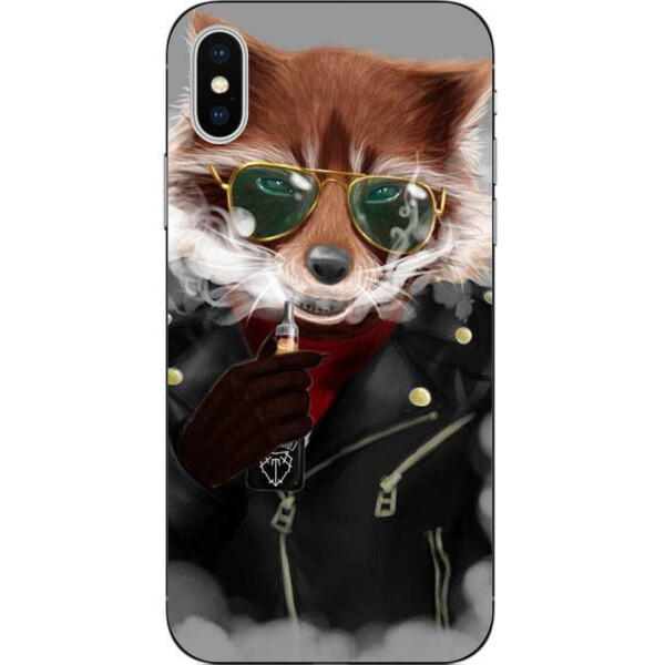 

Силиконовый чехол Amstel для Iphone Xs с картинкой Крутой енот