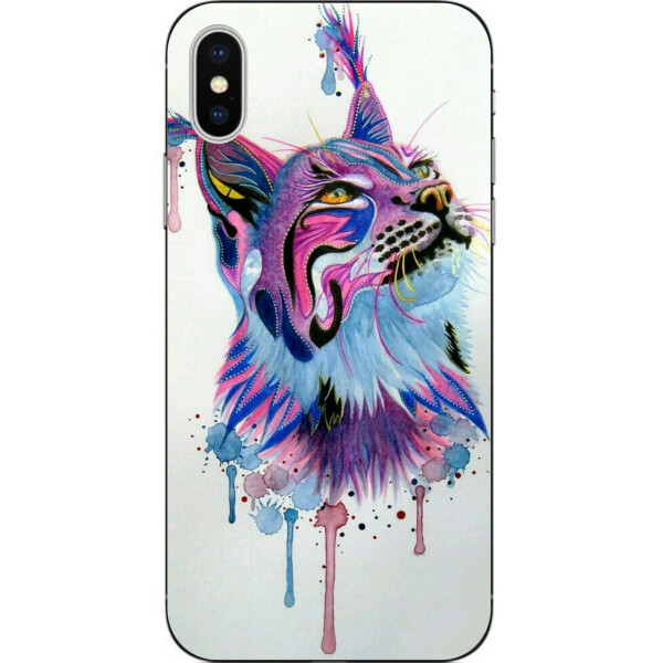 

Силиконовый чехол Amstel для Iphone Xs с картинкой Рысь акварель