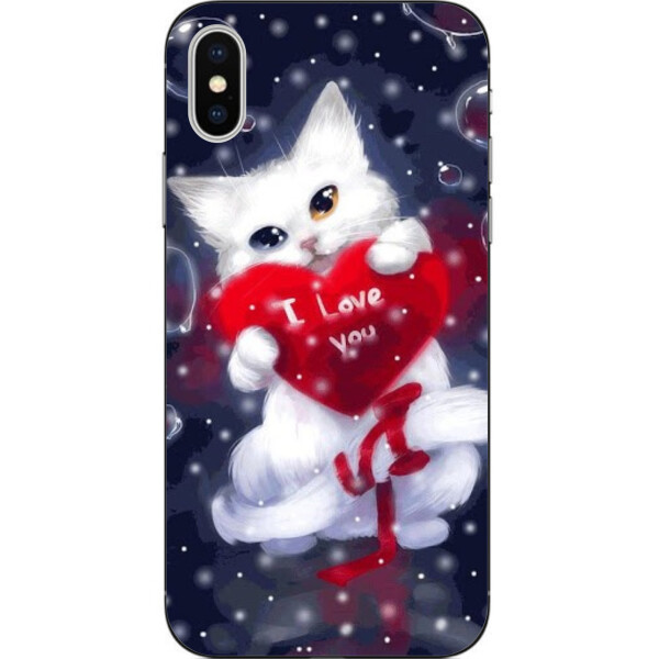 

Силиконовый чехол Amstel для Iphone Xs с картинкой Котик с сердцем