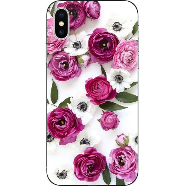 

Силиконовый чехол бампер Amstel для Iphone Xs с картинкой Цветы